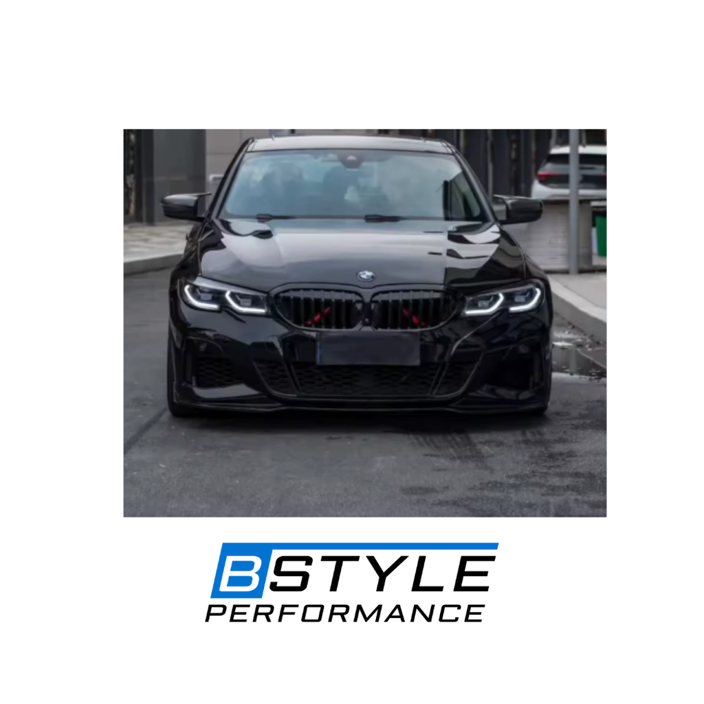 BMW 3 Series G20 Pre MP Style Glossy Black Front Lip 2020-2022
