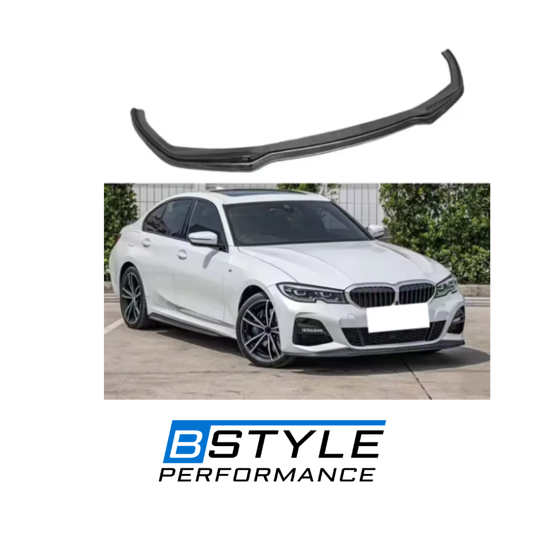 BMW 3 Series G20 G21 V-Style Real Carbon Fiber Front Bumper Lip Splitter