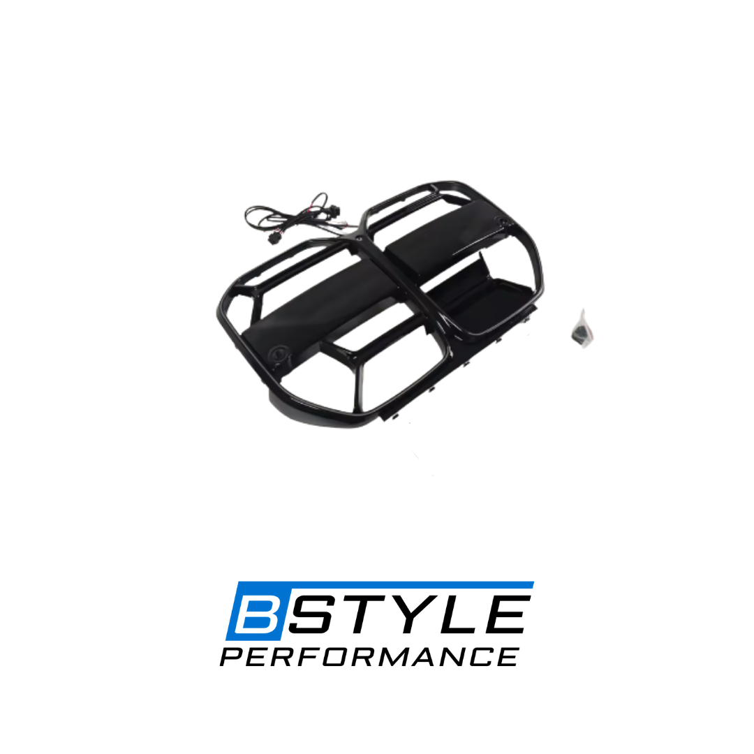BMW 4 Series G26 CSL-Style Gloss Black Illuminated Front Kidney Grille