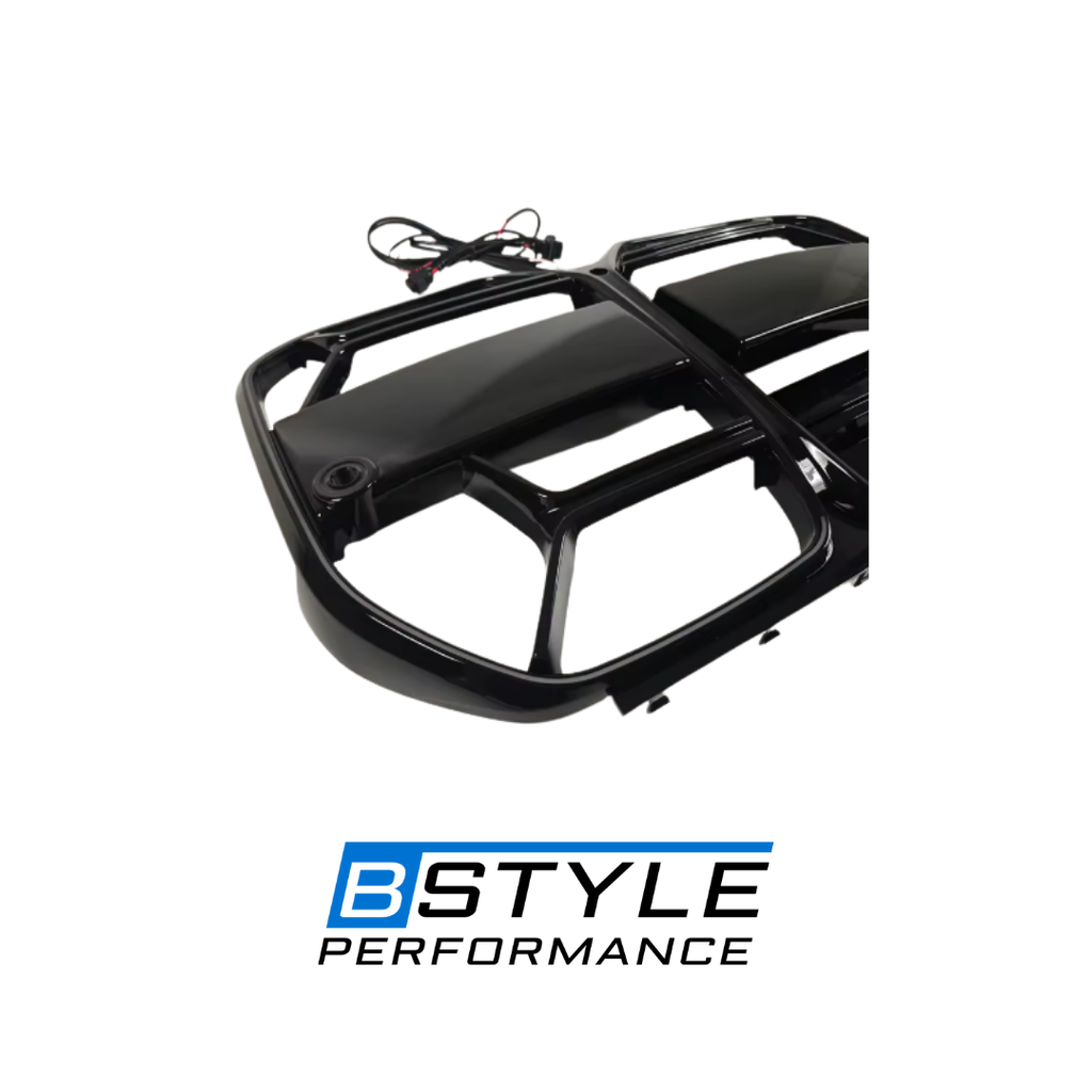 BMW 4 Series G26 CSL-Style Gloss Black Illuminated Front Kidney Grille