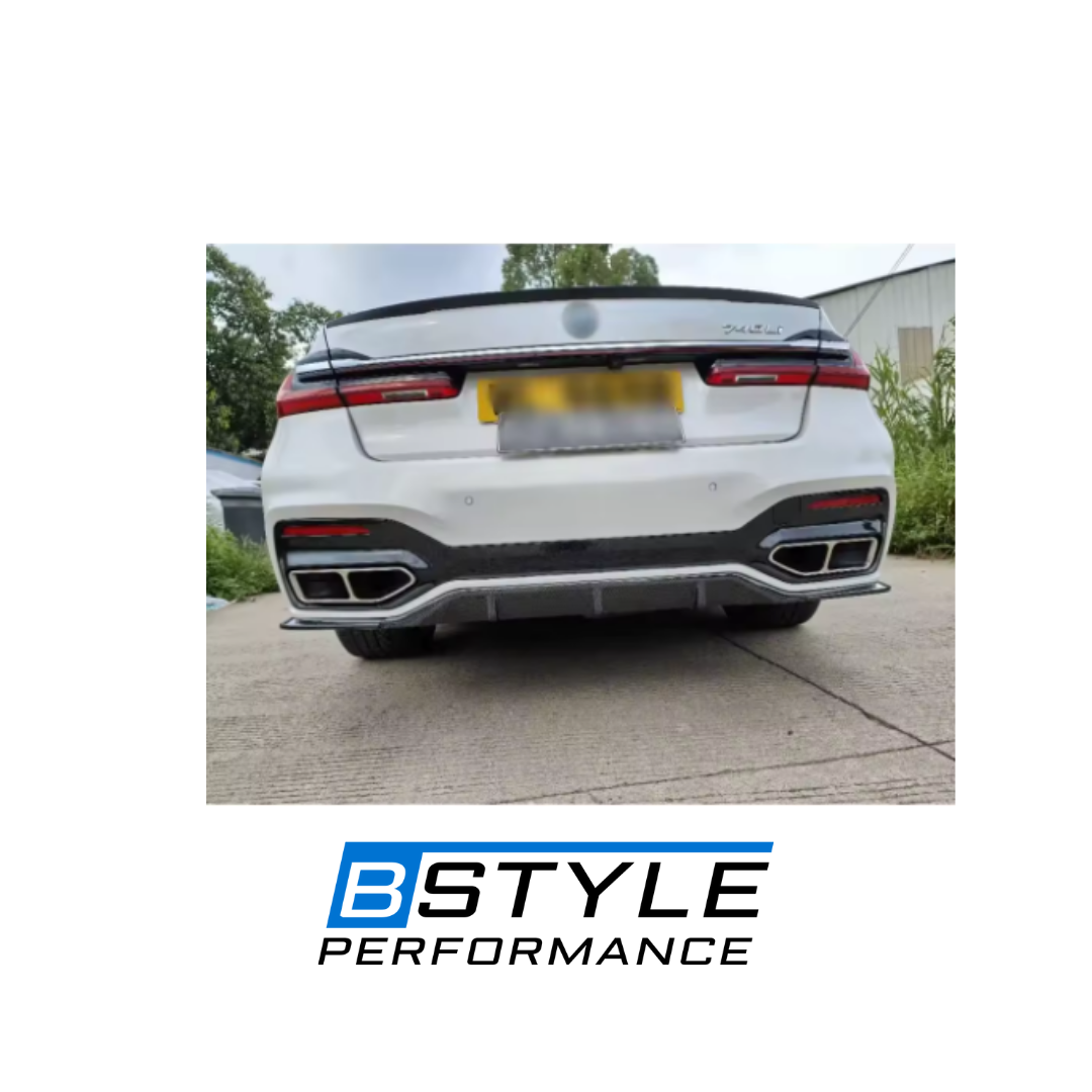 BMW 7 Series G70 M-Sport Dry Carbon Fiber Rear Diffuser