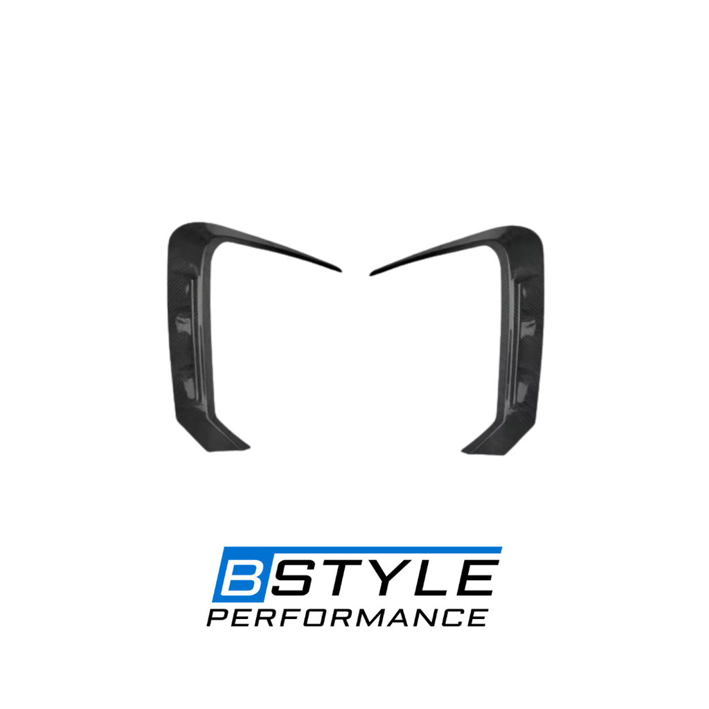 BMW 7 Series G70 M-Sport Dry Carbon Fiber Front Bumper Ducks (Canards)