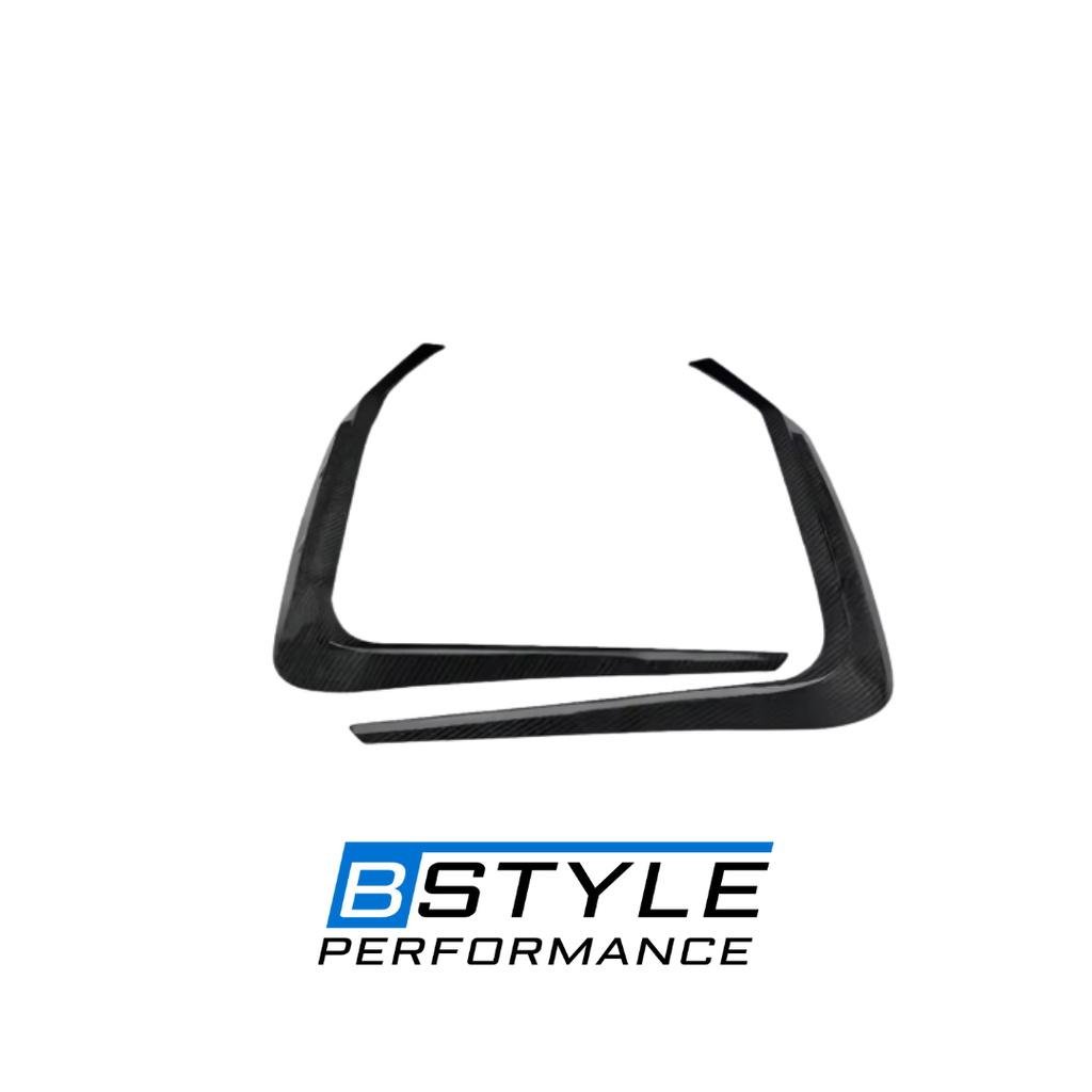 BMW 7 Series G70 M-Sport Dry Carbon Fiber Front Bumper Ducks (Canards)