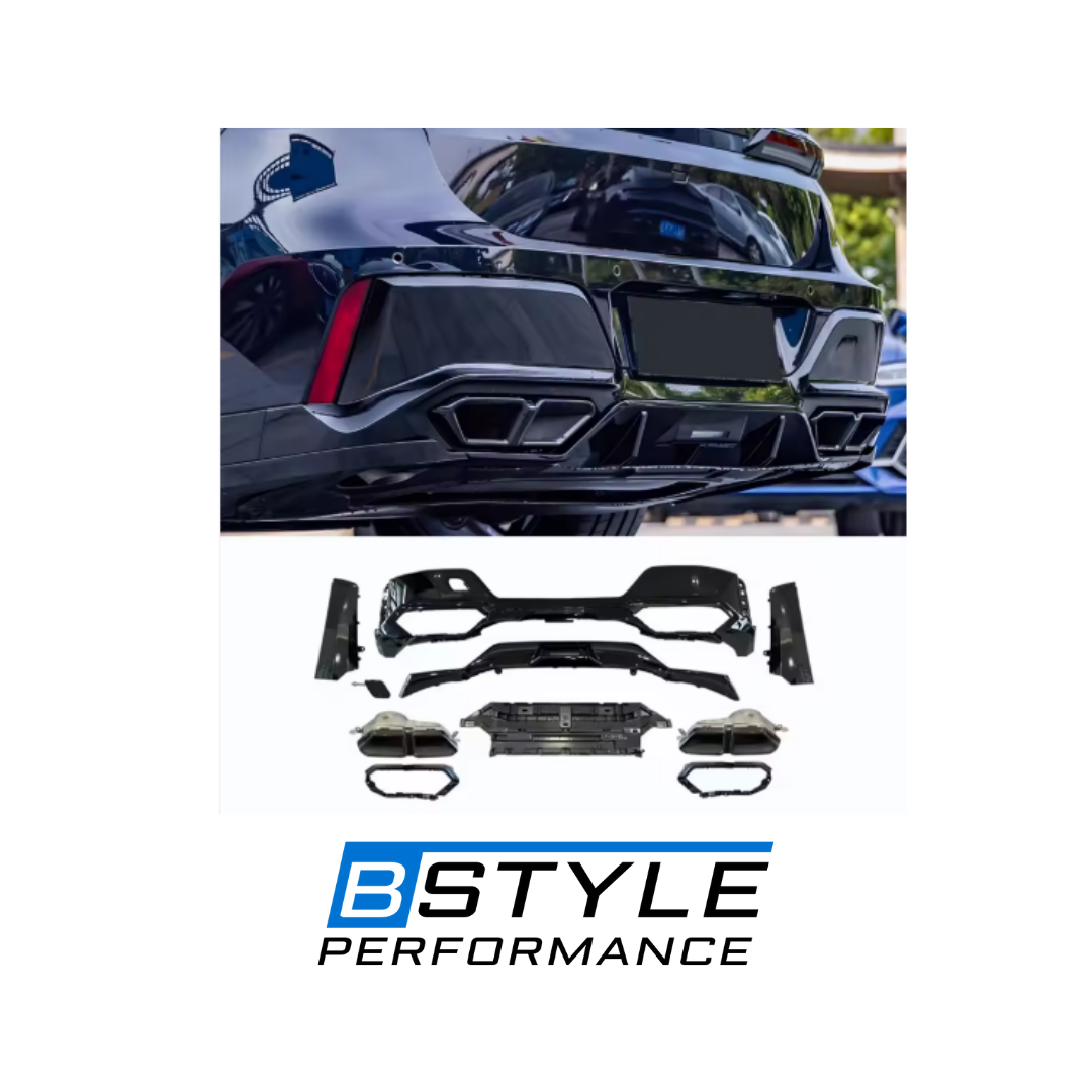 BMW 7 Series G70 Sport Facelift Upgrade – M760 Style Gloss Black Rear Diffuser