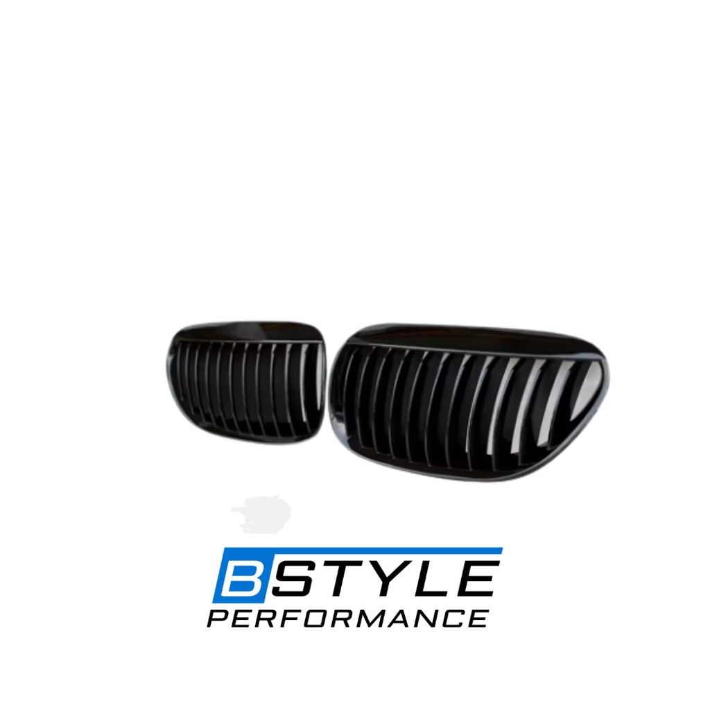 BMW 6 Series E63 E64 Gloss Black Front Kidney Grille Set