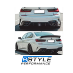 BMW 3 Series G20 G28 Pre-LCI Carbon Fiber Rear Bumper Diffuser F1 Light