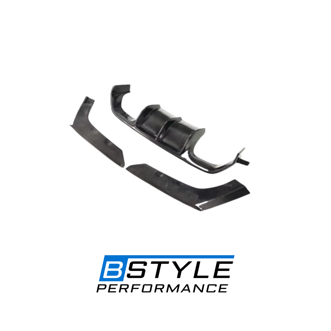 BMW M3 F80 / M4 F82 V-Style 3-Piece Carbon Fiber Diffuser