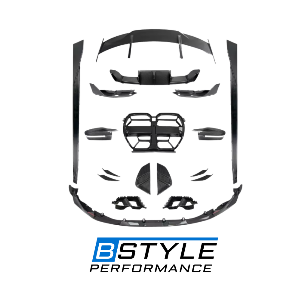 BMW G80 M3 G82 M4 Full Dry Carbon Fiber Body Kit - MP Style Performance Set