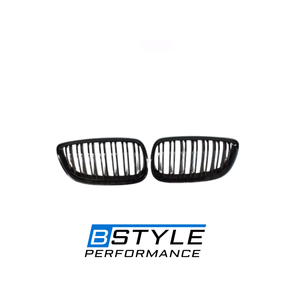 BMW 3 Series E92 E93 LCI Gloss Black Front Kidney Grille Set