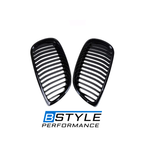 BMW 3 Series E92 E93 LCI Gloss Black Front Kidney Grille Set