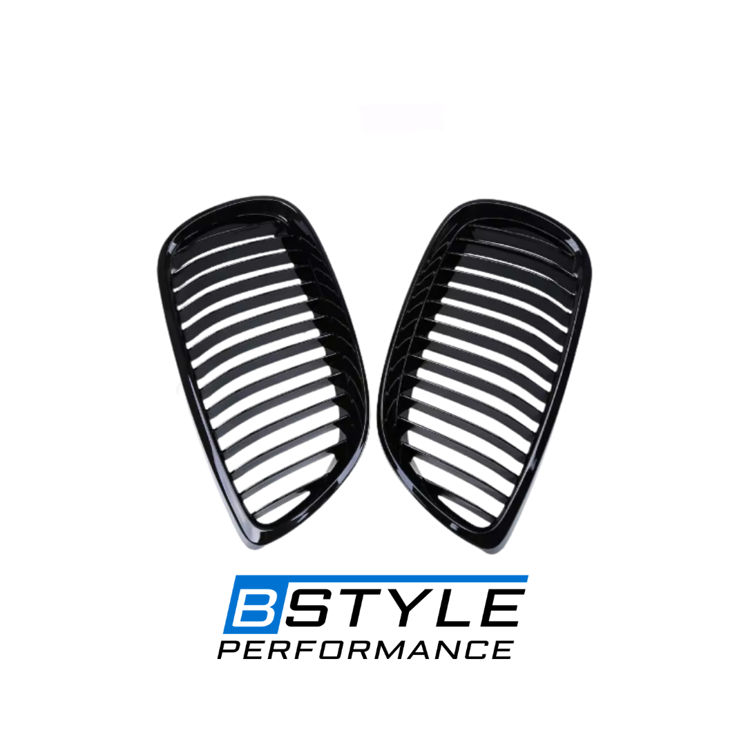 BMW 3 Series E92 E93 LCI Gloss Black Front Kidney Grille Set
