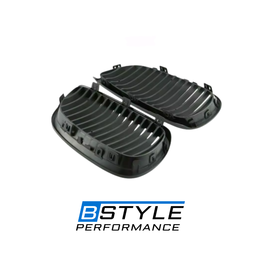 BMW 3 Series E92 E93 LCI Gloss Black Front Kidney Grille Set