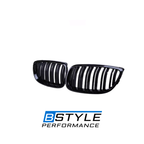 BMW 3 Series E92 E93 LCI Gloss Black Front Kidney Grille Set