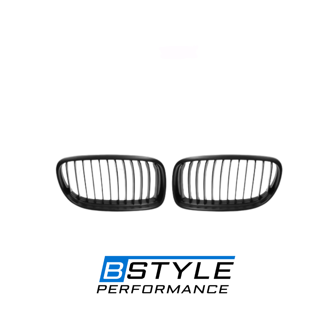 BMW 3 Series E92 E93 LCI Gloss Black Front Kidney Grille Set