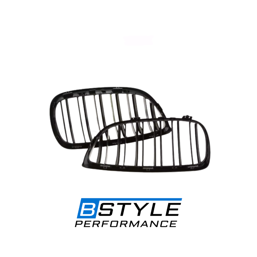 BMW 3 Series E92 E93 Gloss Black Front Kidney Grille Set