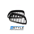 BMW 3 Series E92 E93 Gloss Black Front Kidney Grille Set
