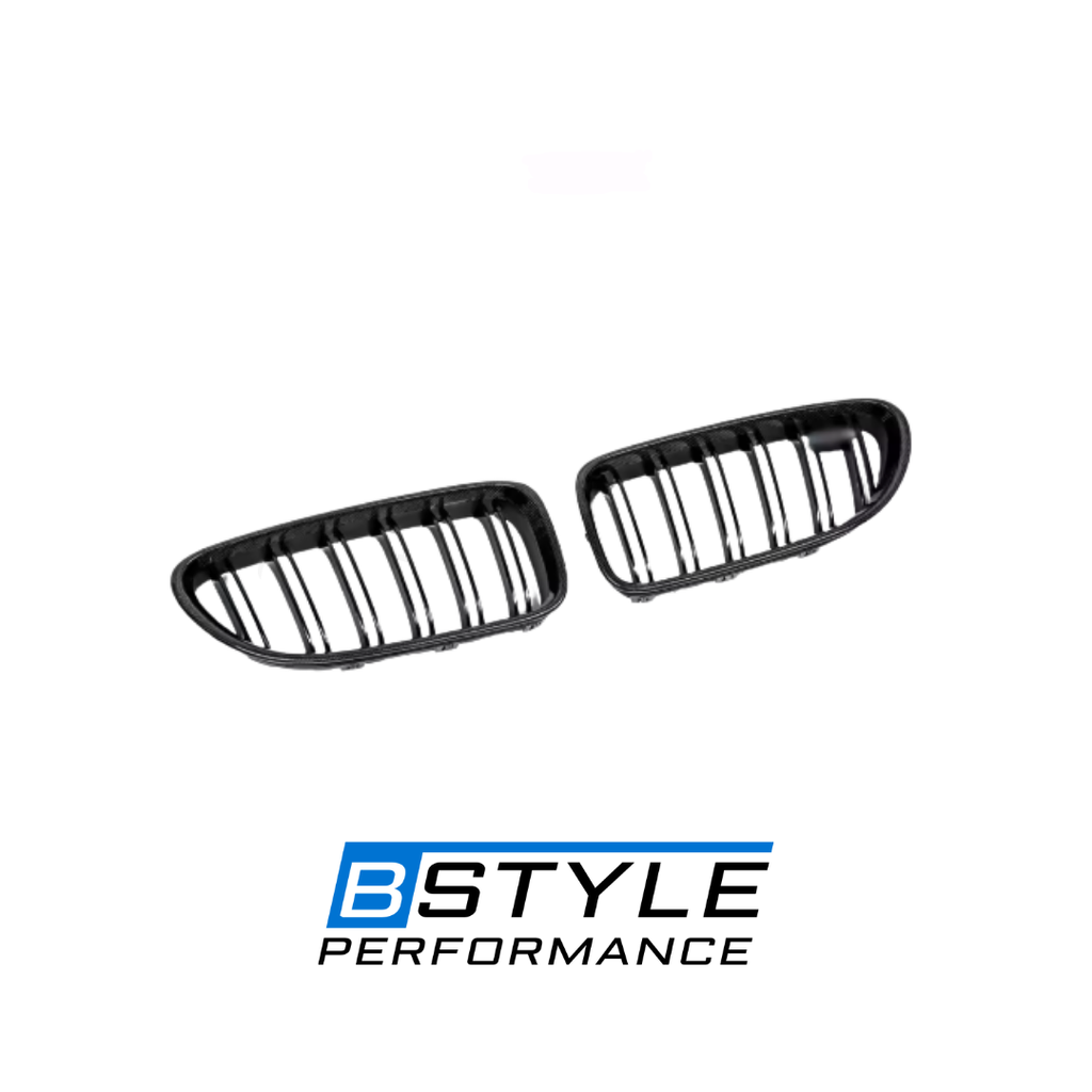 BMW 3 Series E92 E93 Gloss Black Front Kidney Grille Set
