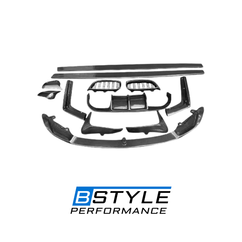 BMW F80 M3 F82 M4 Full Carbon Fiber Aero Conversion Kit (Front Lip, Diffuser, Skirts, Grille)