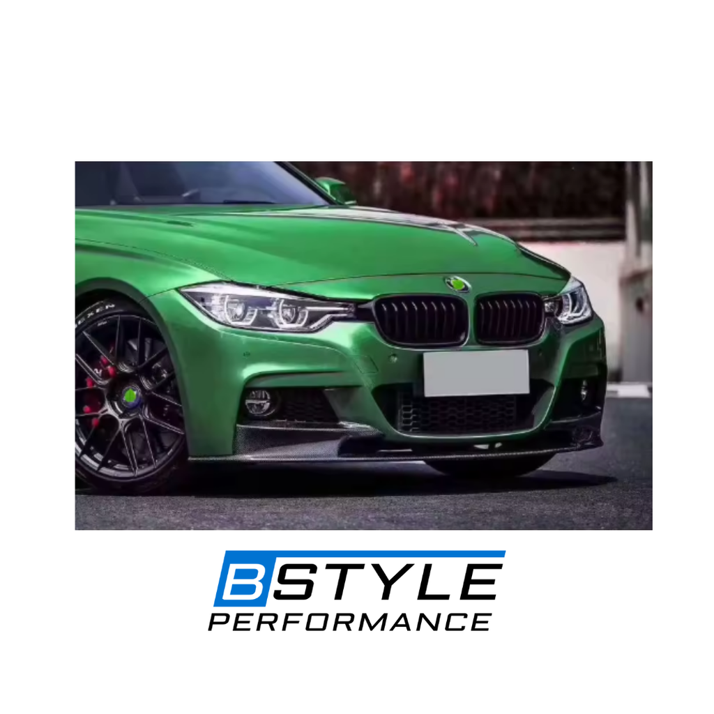 BMW 3 Series F30 M Sport MP Style Carbon Fiber Front Bumper Lip Splitter