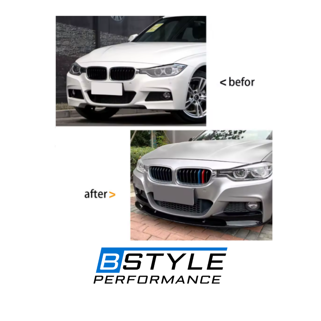 BMW 3 Series F30 New Style Front Bumper Lip Splitter