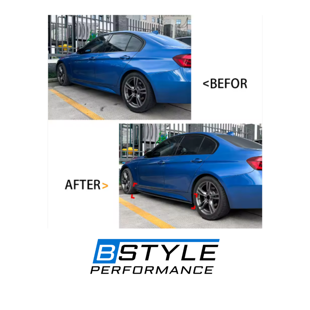 BMW 3 Series F30 (2013-2019) MP-Style Gloss Black Side Skirts