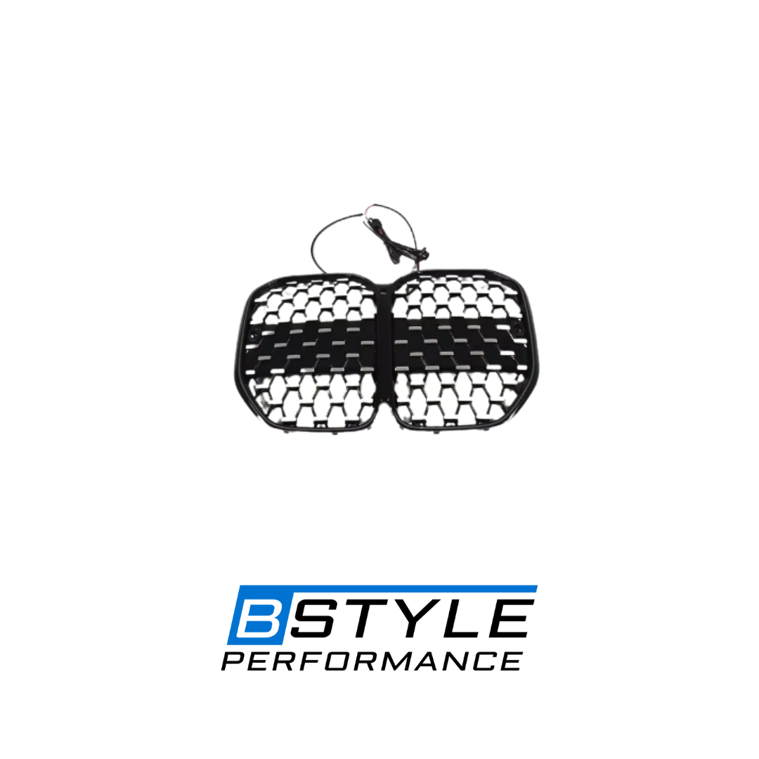 BMW 4 Series G22/G23 (2021+) Glittering Star Gloss Black Illuminated Front Grille with LED Lighting