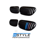 BMW 6 Series E63 E64 Gloss Black M-Color Single Slat Kidney Grille