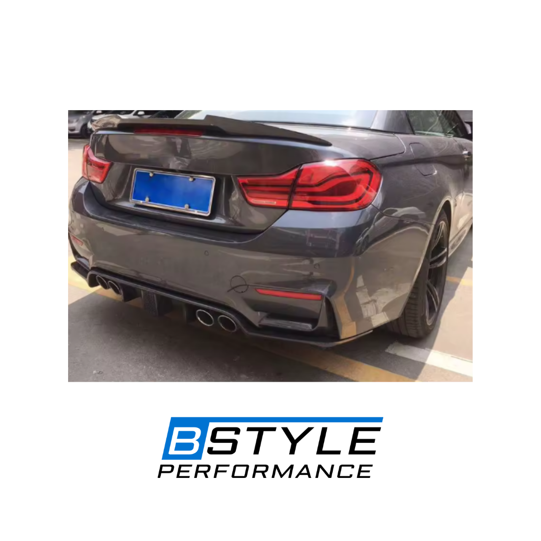 BMW F80 M3 / F82 M4 M-Style Carbon Fiber Rear Diffuser with LED