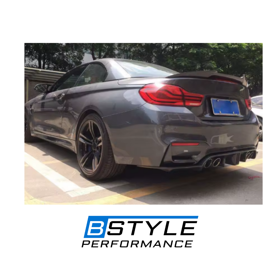 BMW F80 M3 / F82 M4 M-Style Carbon Fiber Rear Diffuser with LED