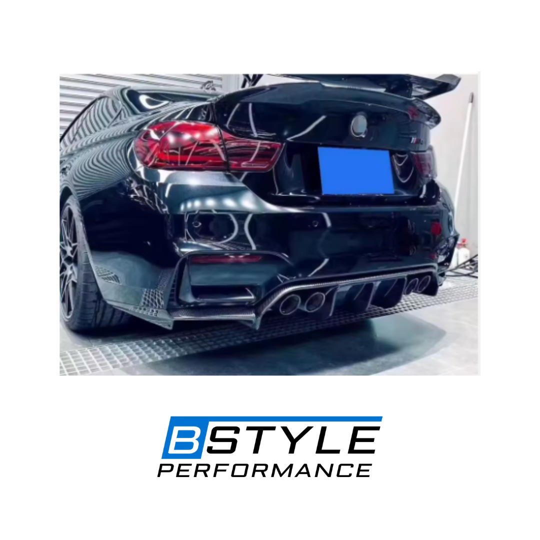 BMW M3 F80 / M4 F82 V-Style 3-Piece Carbon Fiber Diffuser