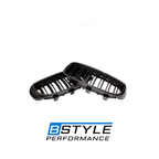 BMW 3 Series E92 E93 Gloss Black Front Kidney Grille Set