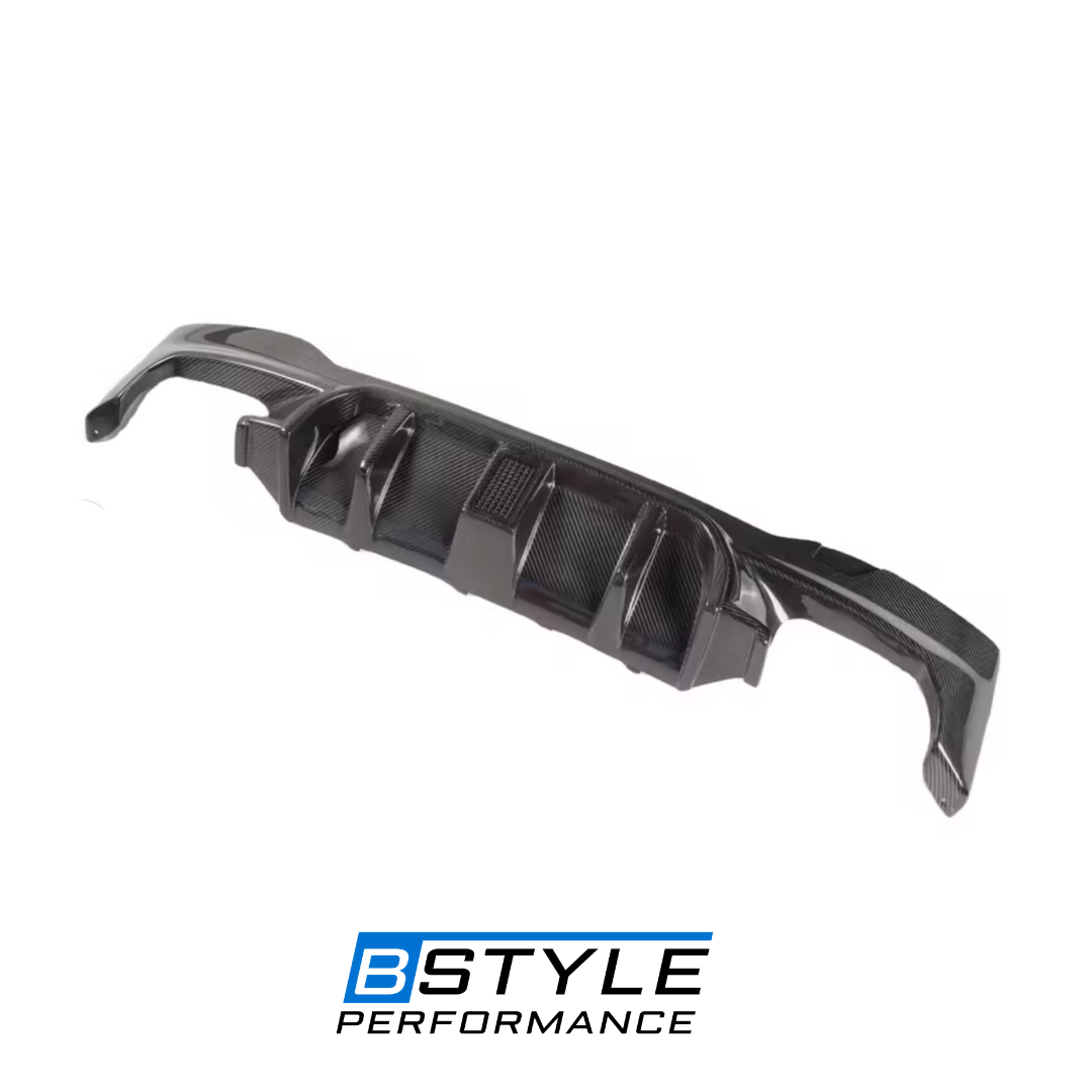 BMW F90 M5 LED Dry Carbon 3K Twill Fiber Rear Bumper Diffuser