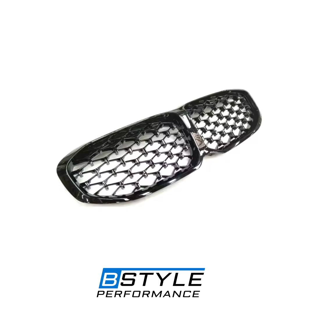 BMW 1 Series F40 Gloss Black Diamond Style Front Kidney Grille