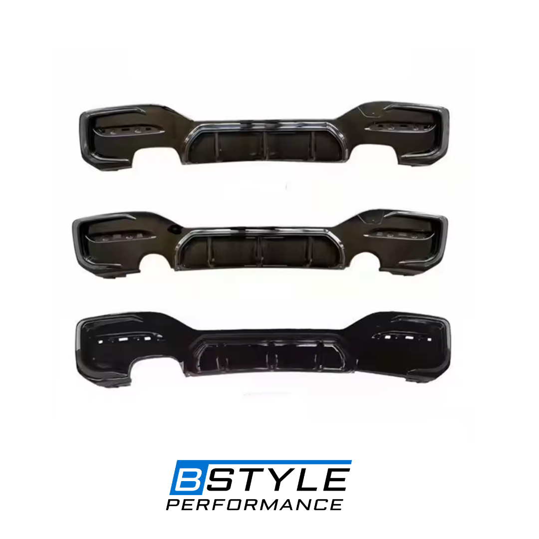BMW 1 Series F20 LCI MP Style Gloss Black Plastic Rear Bumper Diffuser