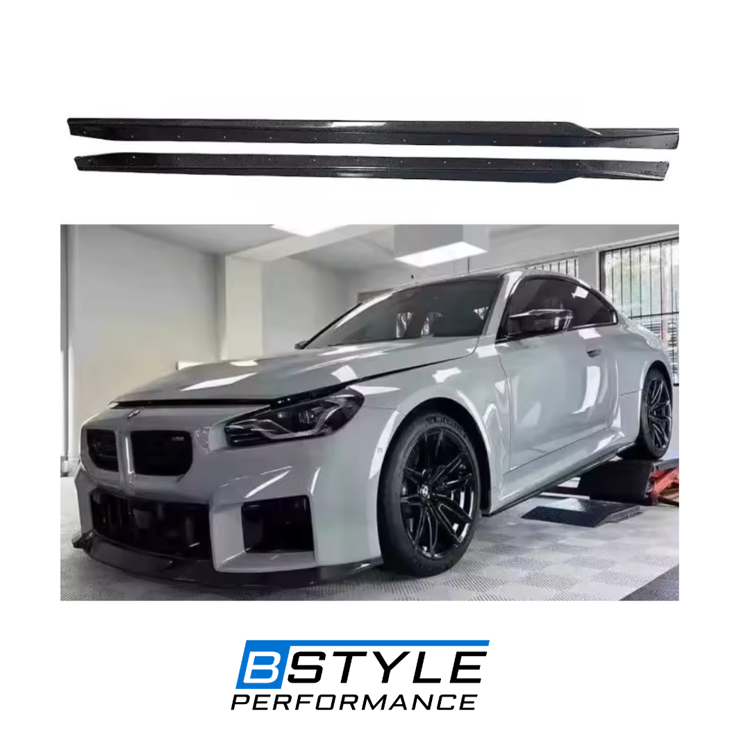 BMW G87 M2 R44 Style Dry Carbon Fiber Side Skirt Splitter Conversion Kit