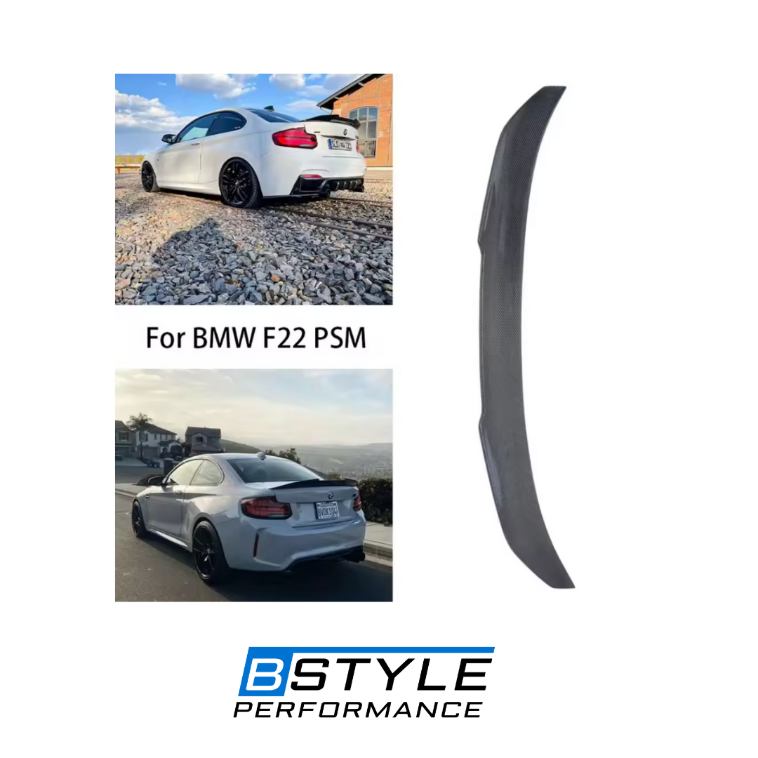 For BMW 2 Series F22 Coupe/F23 Convertible/M2 F87 2014-2020 Conversion Kit PSM Style Carbon Fiber Rear Spoiler Trunk Wing
