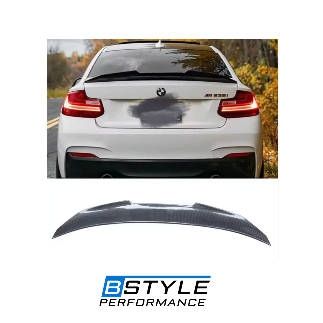 For BMW 2 Series F22 Coupe/F23 Convertible/M2 F87 2014-2020 Conversion Kit PSM Style Carbon Fiber Rear Spoiler Trunk Wing