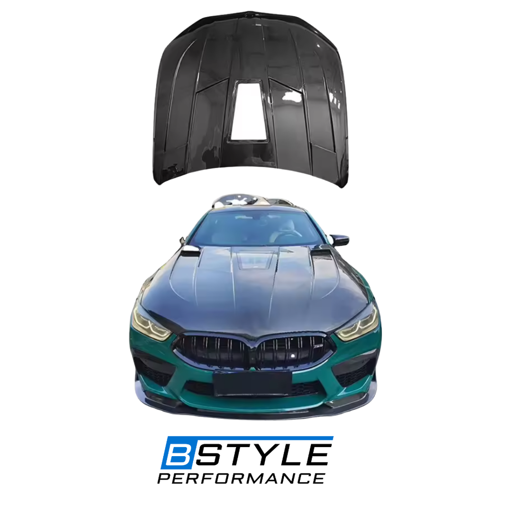 BMW 8 Series G14 / G15 / G16 & M8 F91 / F92 Carbon Fiber Hood – Transparent Style