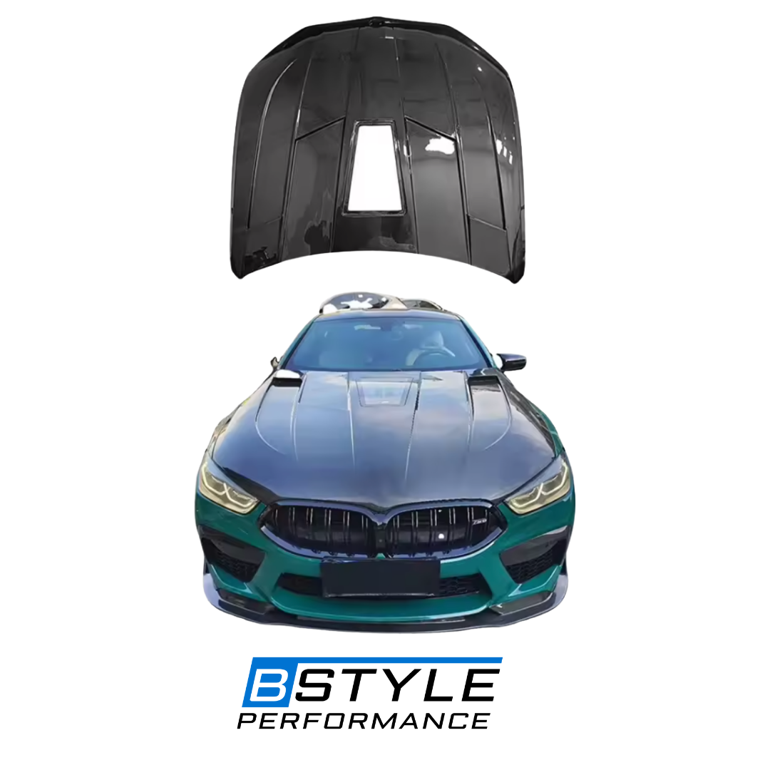 BMW 8 Series G14 / G15 / G16 & M8 F91 / F92 Carbon Fiber Hood – Transparent Style