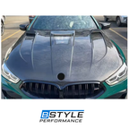 BMW 8 Series G14 / G15 / G16 & M8 F91 / F92 Carbon Fiber Hood – Transparent Style
