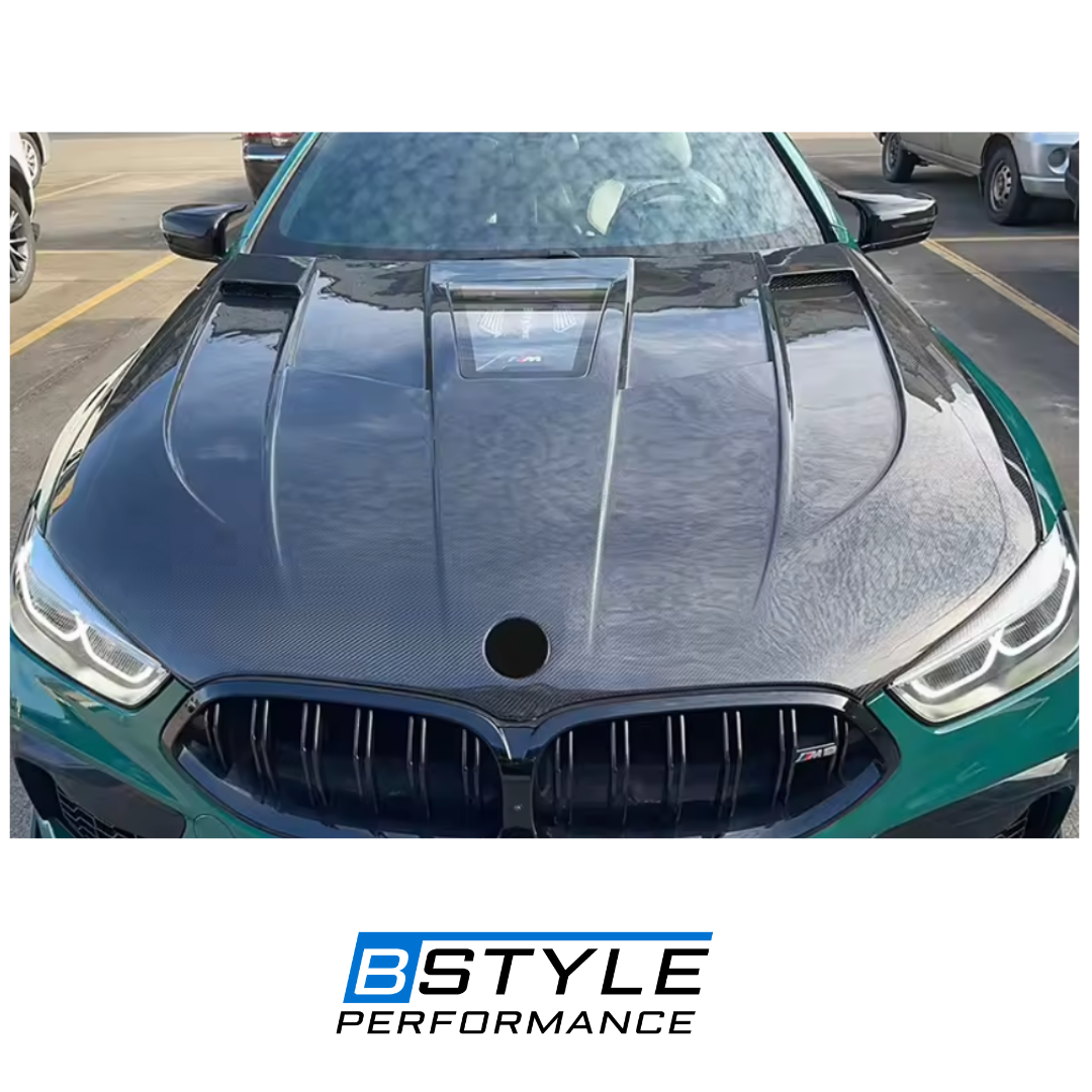 BMW 8 Series G14 / G15 / G16 & M8 F91 / F92 Carbon Fiber Hood – Transparent Style