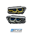 BMW 5 Series G30/F90 Dual Color Yellow & White Headlights 2017-