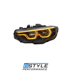 Ikon Style Bmw 4 Series F32 F33 F80 F82 Triple-Color Headlights Yellow-White-Amber DRL