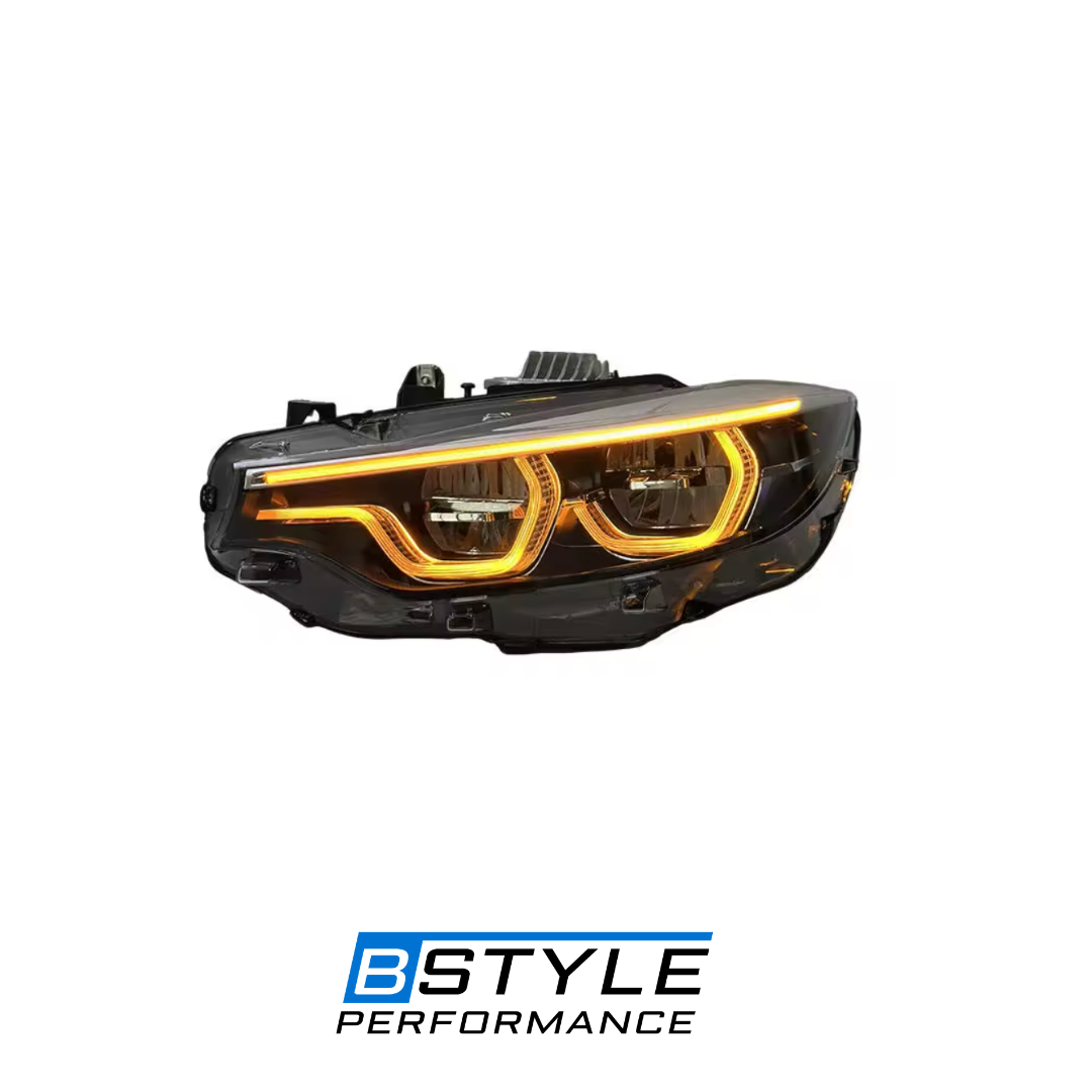 Ikon Style Bmw 4 Series F32 F33 F80 F82 Triple-Color Headlights Yellow-White-Amber DRL