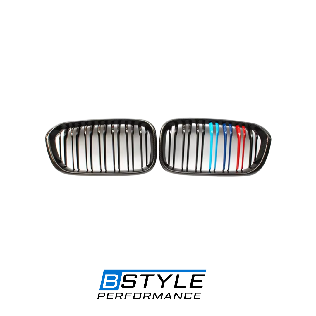 BMW 1 Series F20 LCI Carbon Fiber Front Bumper Grille M Colors