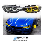 BMW 3 Series F30/F31/F80 Dual Color Yellow & White LED Headlights (Pre-LCI to LCI)