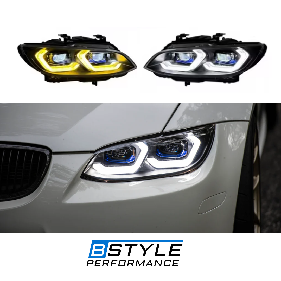 BMW 3 Series E92 E93 Laser LED Headlight 2006- 2010 Dual Color White - Yellow