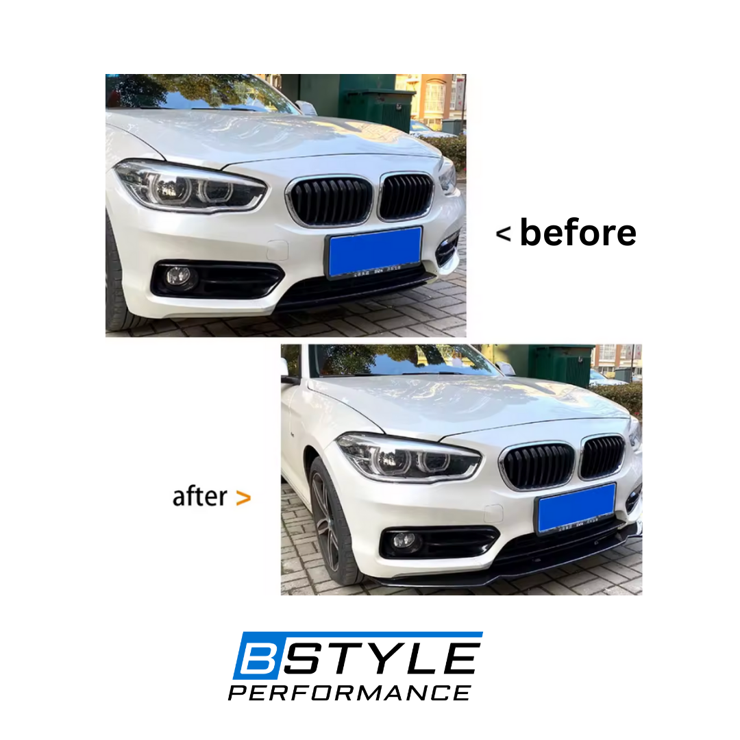 BMW 1 Series F20 F21 Front Lip Splitter Conversion Kit for Non-M Sport Bumper 2015–2019