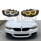 Ikon II Style Bmw 4 Series F32 F33 F82 Dual-Color Headlights Yellow-White DRL